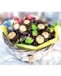 Easter basket with chocolate and marzipan for employees, Easter basket for employees, Easter basket with chocolate and marzipan, Easter basket as gifts, Easter basket for customers, Easter goodies for employees, Easter basket employees, Easter eggs for cu