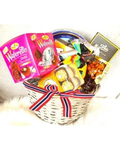 Chocolate basket, gift delivery, Norway, gourmet chocolates, chocolate gifts, sweet treats