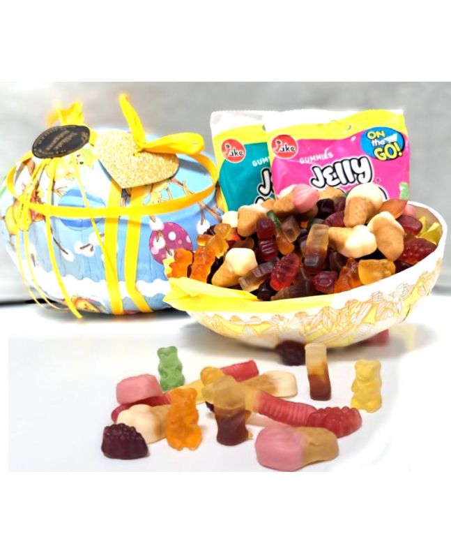 Delicious Halal chocolate-filled Easter egg 18 cm with 500g chocolate.