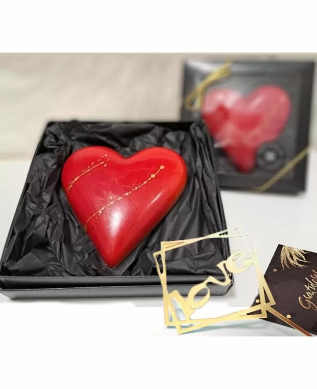 Hjerteformet sjokolade konfekt