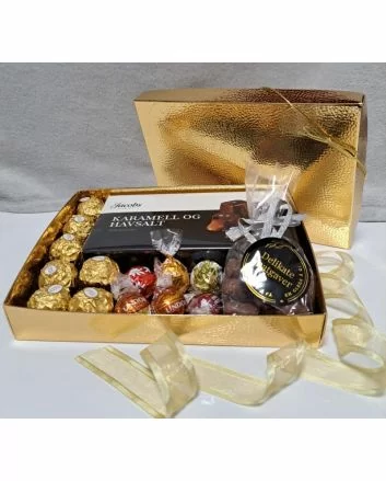 Luksuriøs Sjokoladegaveeske, Gavekurver
Gaveesker
Gourmetkurver
Bursdagsgavekurver
Kondolansekurver
Påskegavekurver
Julekurver
Farsdagsgavekurver
Morsdagsgavekurver
Forretningsgavekurver
Gaver til nytt hjem
Gaver til nyfødt
Helse og velvære
L