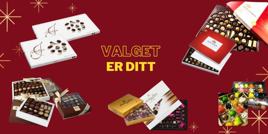 konfektesker fra de største leverandører i Norge